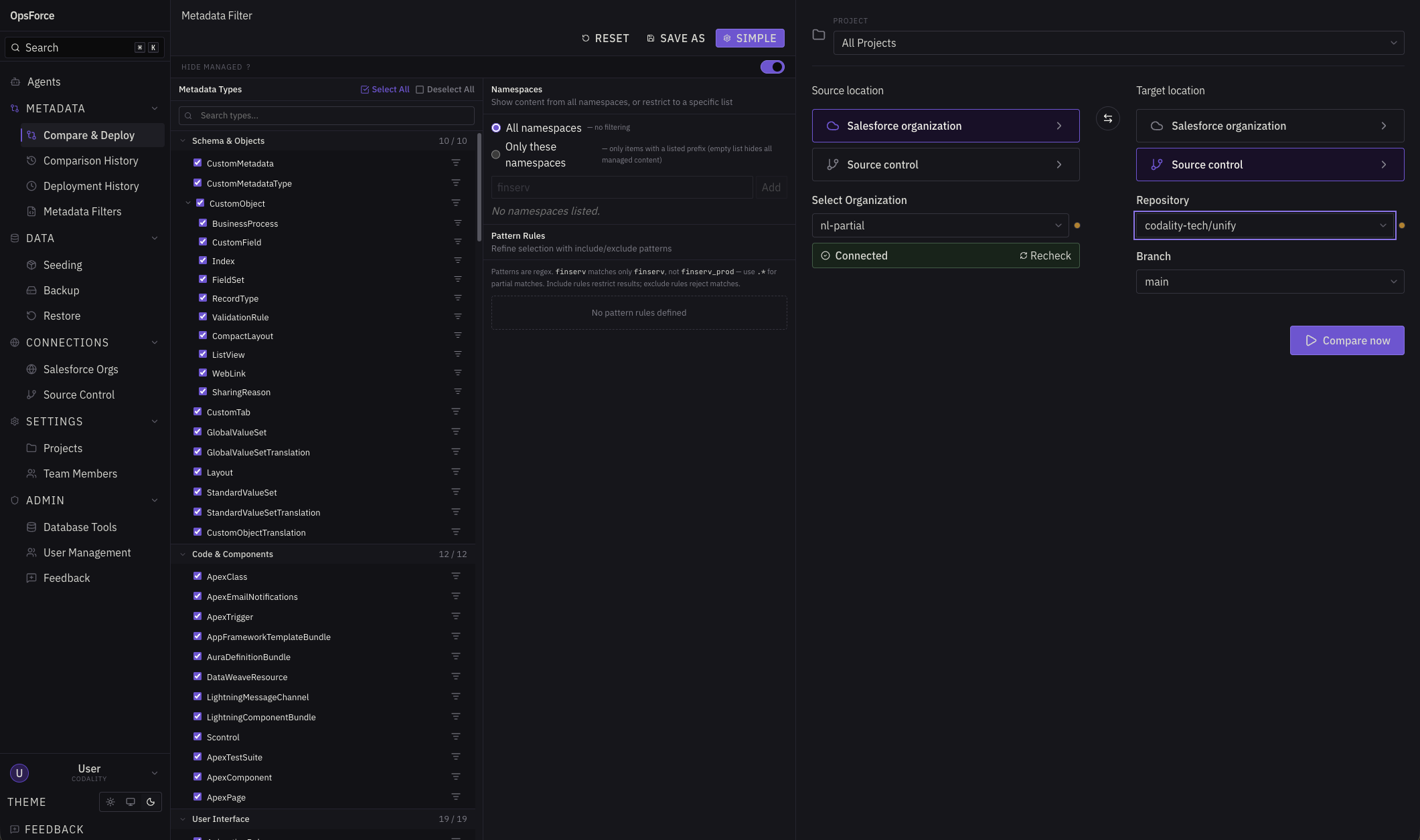 OpsForce dashboard